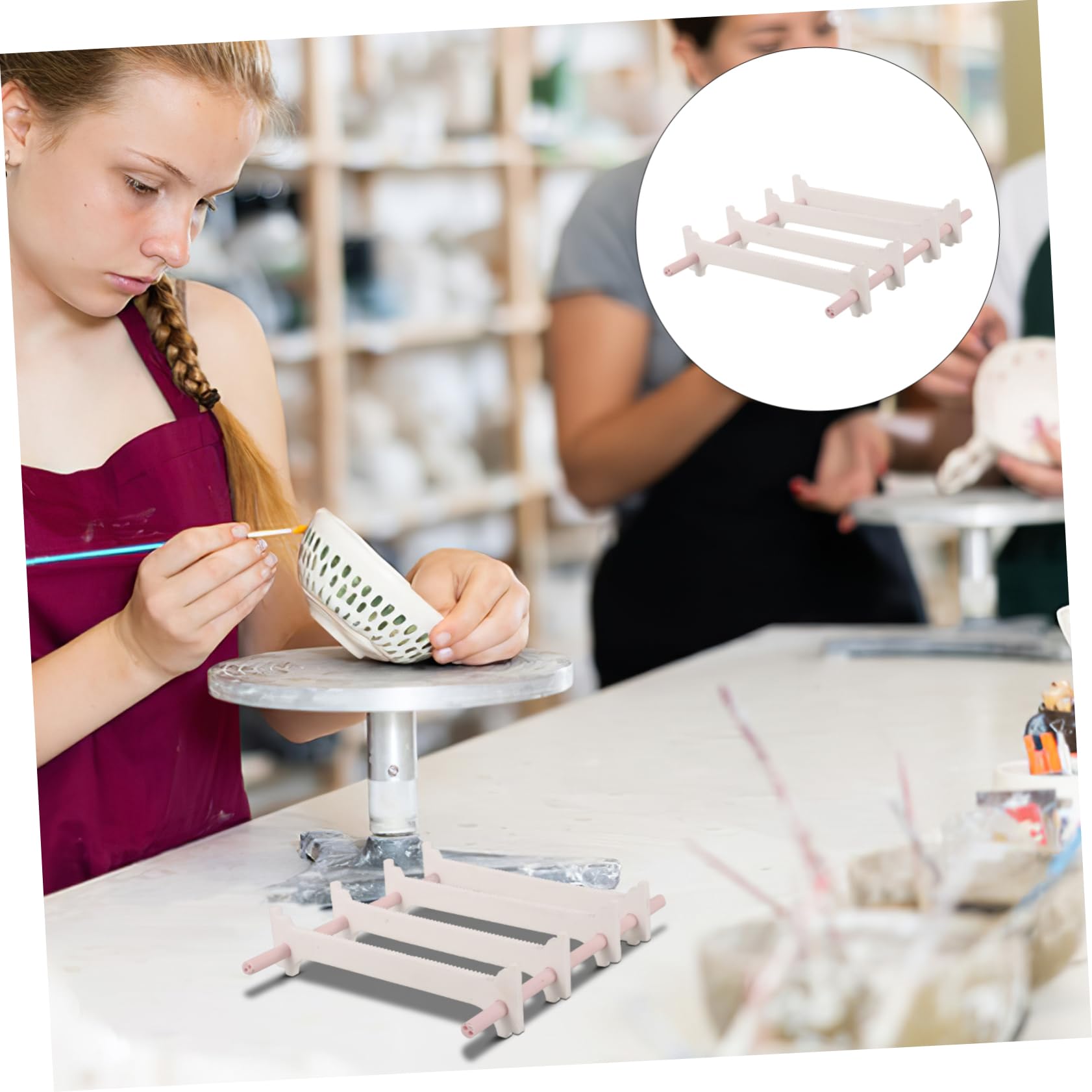 Brennofen Praktisch und Bruchsicher für Töpfern aus Aluminiumoxid Brennständer für Brennen von Keramikschmuck und Kleinen Anhängern im Selbstgemacht Bereich