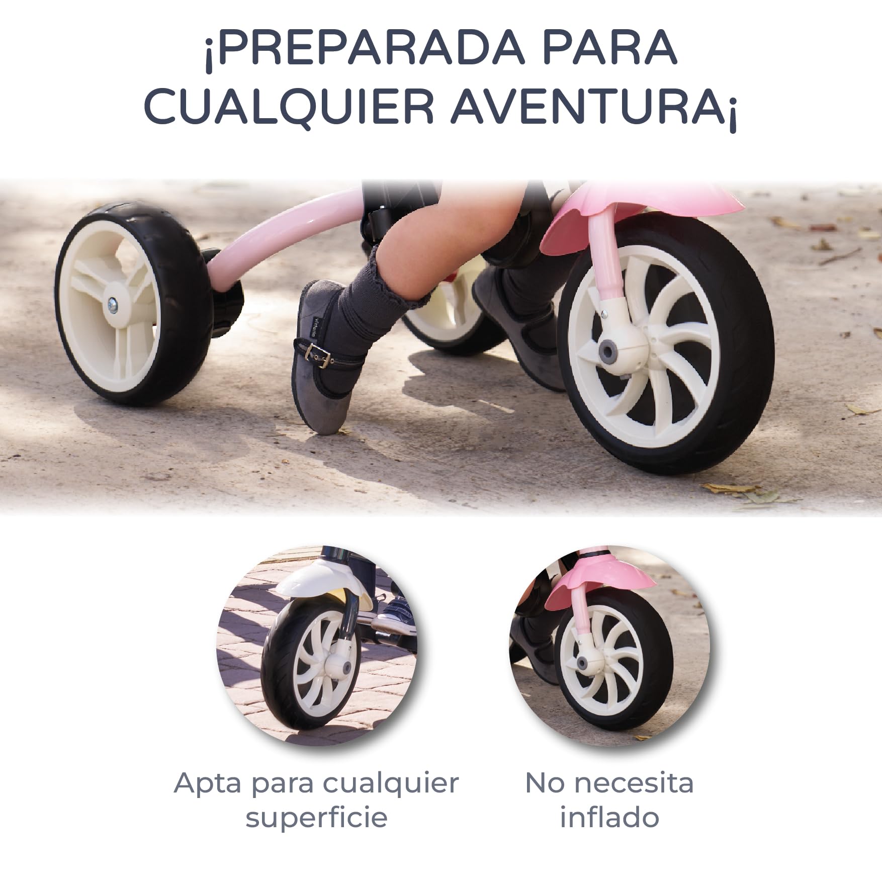 MS - Triciclo evolutivo per bambini 5 in 1 Volta - Bicicletta per bambini da 1 anno a 5 anni - Da Triciclo a Bicicletta con o senza pedali - Adattabile e trasformabile