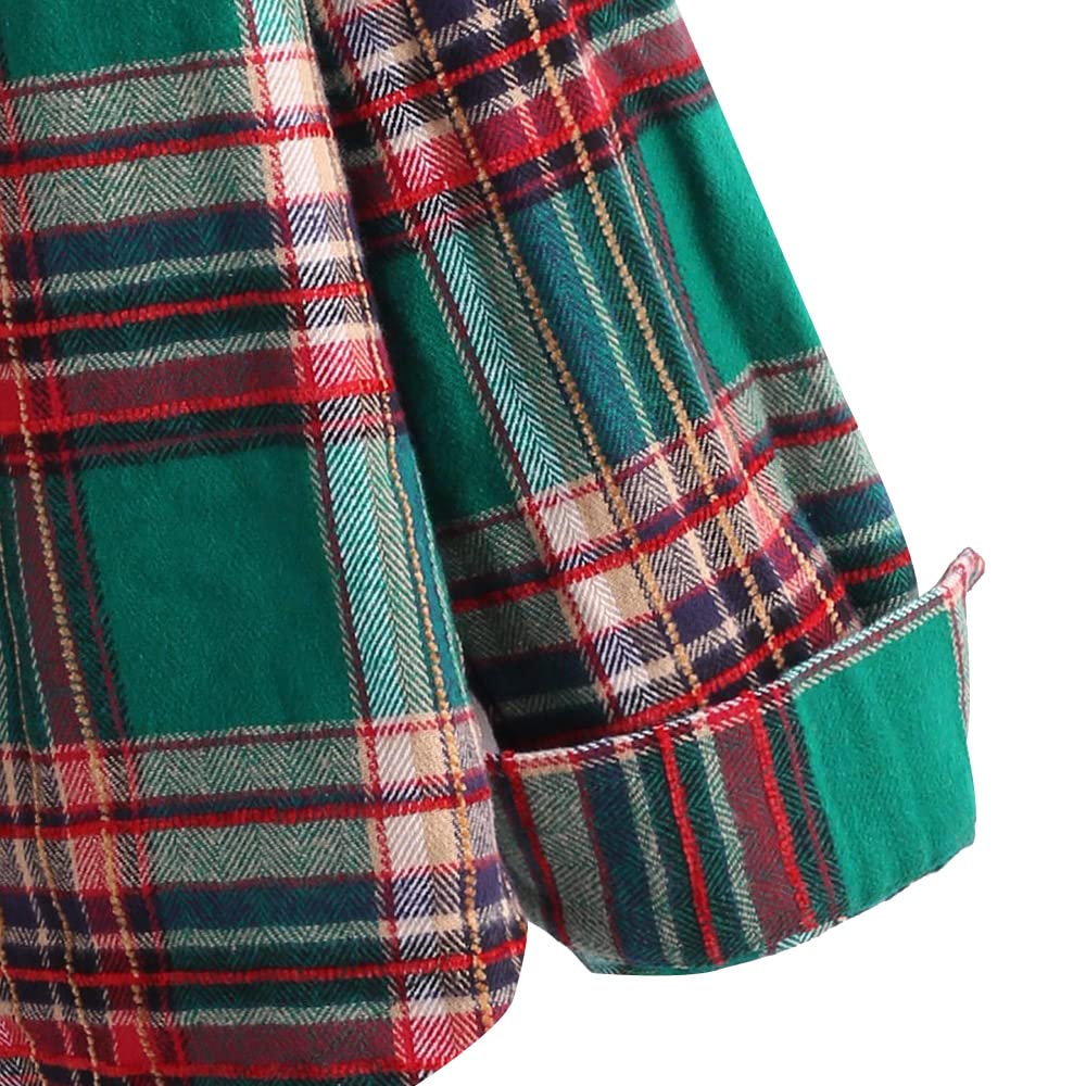 極美品 MADISONBLUE QUILTING COAT FLANNEL Quilted Boyfriend Plaid Shirt Jacket - Women's, Mineral