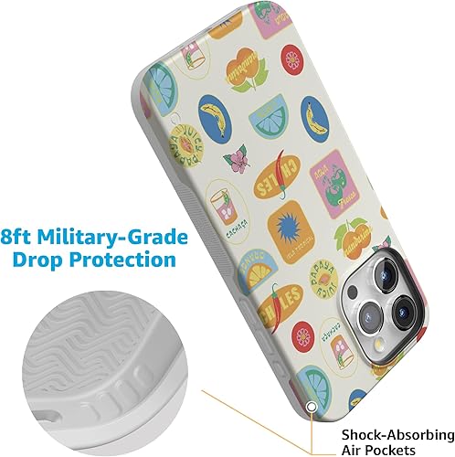 Vista 1023 de Casely Funda para iPhone 15 Pro Jardín Secreto Flores mixtas Funda atrevida Compatible con MagSafe y botón de acción Jardín Secreto Floral