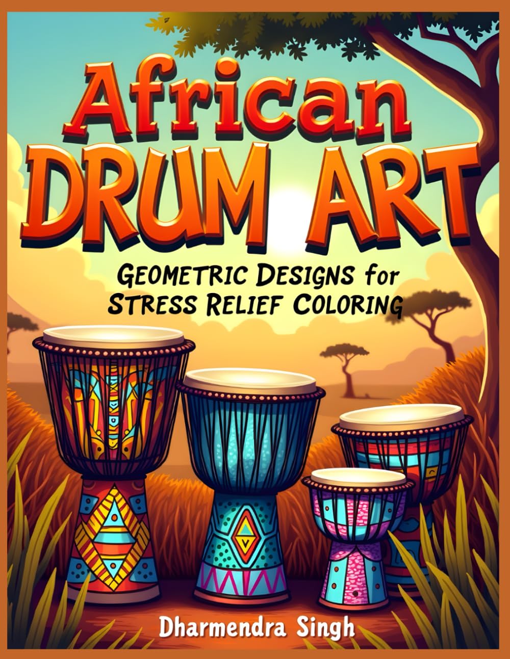 African Drum Art: Geometric Designs for Stress Relief Coloring (Echoes of the Tribe: African Tribal Art Series)