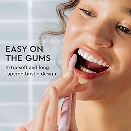 Boka Classic Manual Toothbrush with Extra Soft Activated-Charcoal, Tapered Bristles, Bioplastic Handle That Includes Travel Cap, Dentist-Approved, Great for Adults and Kids, White (Pack of 1)