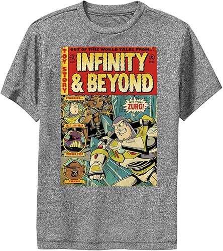 Disney T-Shirt en Relief pour Enfant, Gris Anthracite chiné, Taille L