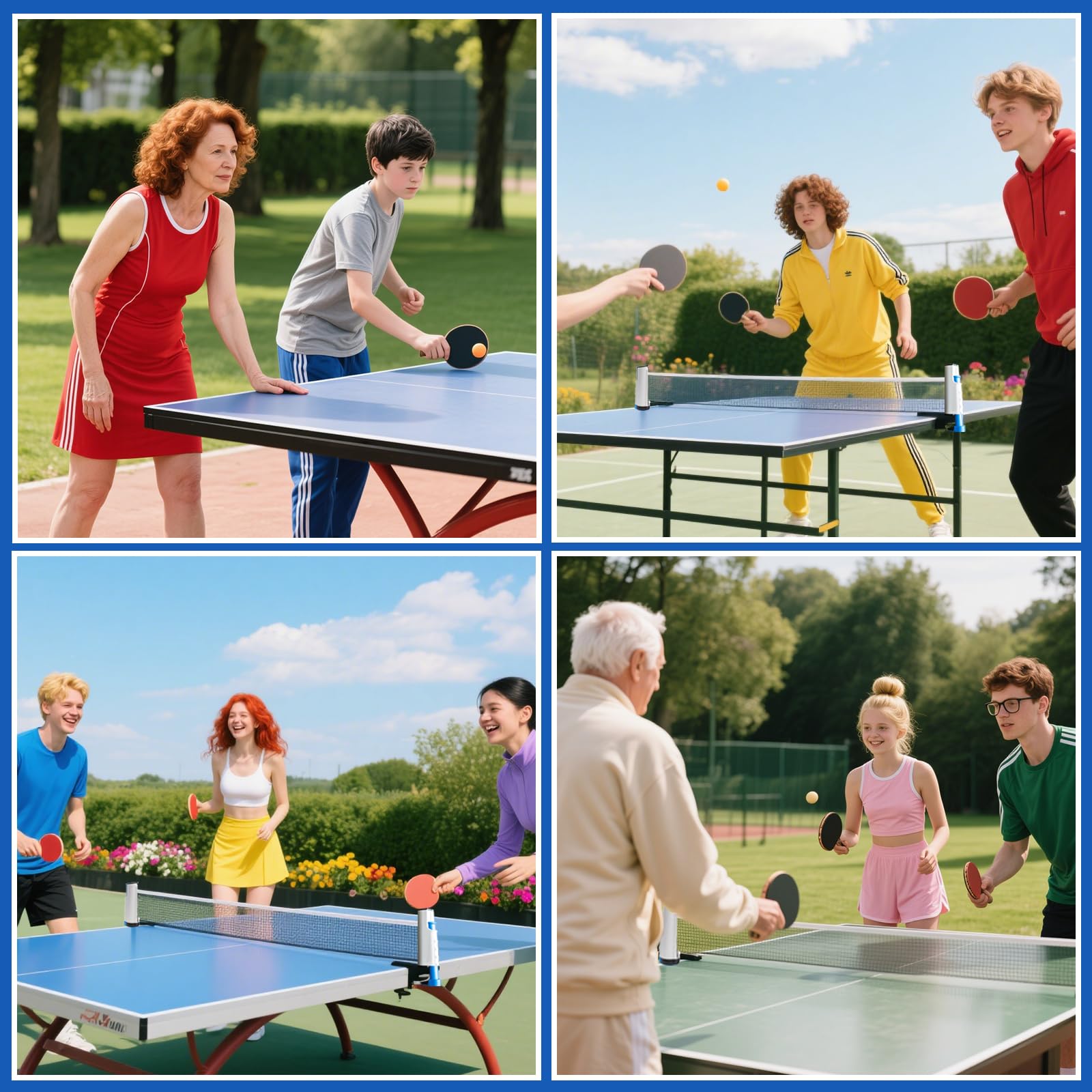 Rete da Ping Pong Rete da Ping-Pong Estensibile, Gioca Ovunque Rete Ping Pong Portatile Rete di Sostituzione, Rete Pingpong da Tavolo Smontabile Ideale per la Strada, in Vacanza o in Giardino