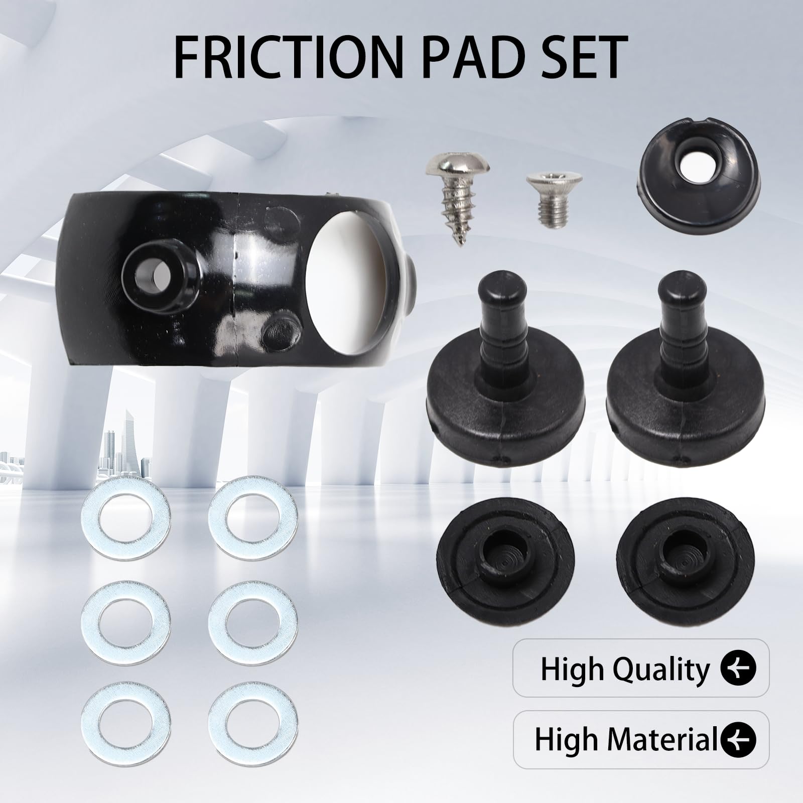 Reibungspad-Set Reibbeläge Kompatibel mit Alko Aks 2004 3004 3504 Caravan Stabilisator vorne hinten Pads