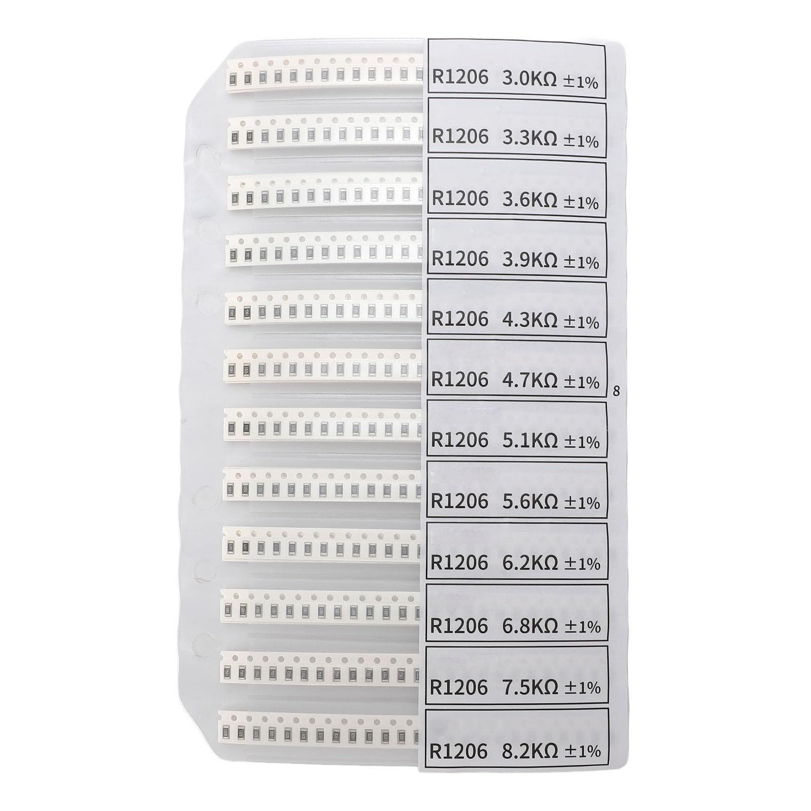 1206 serie SMD Resistore Kit 1% Accuratezza 170 Valori Capacità Esempio di Libro 50 ogni assortimento di componenti elettronici Set per esperimento di laboratorio professionisti
