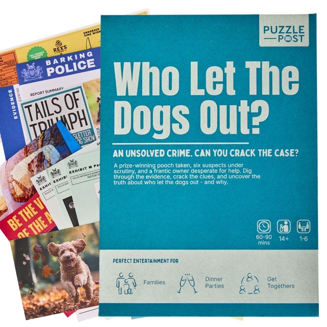 Cold Case Mystery Game | An Unsolved Crime - Who Let The Dogs Out | Immersive Detective Puzzles | Perfect For Games Night | Great For Groups - Families & Friends