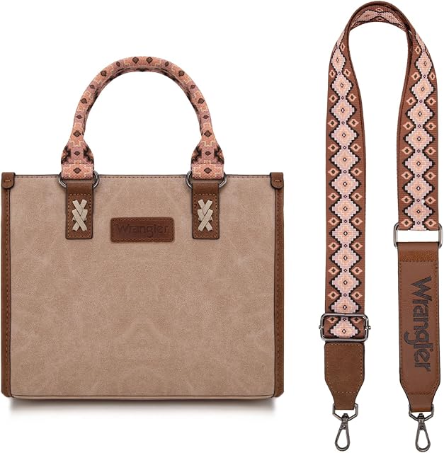 Wrangler Sac à dos pour les femmes Western Retro Sacs à main à poignées pour la poursuite avec bracelet Aztec