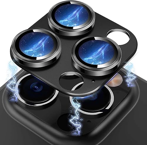 Meikobuly Protector de lente de cámara para iPhone 15 ProiPhone 15 Pro Max, fuerte protección contra caídas no se cae fácilmente Cubierta de