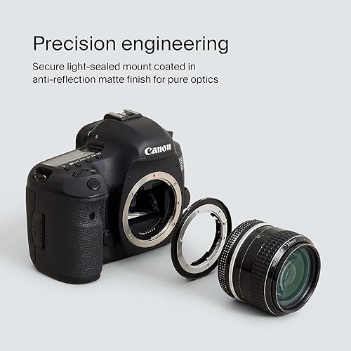 Miniatura 4 de Urth Adaptador de montaje de lente compatible con lente Nikon F a cuerpo de cámara Canon (EFEF-S)