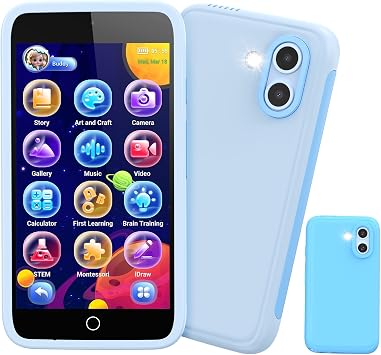 orantronx Children's Mobile Phone Smartphone Toy 3.97 Inch Children's Camera Mobile Phone for Girls Boys Gifts from 3 4 5 6 7 8-12 Years Children's Mobile Phone with 200+ Educational Games Dual Camera Child Lock MP3 Player