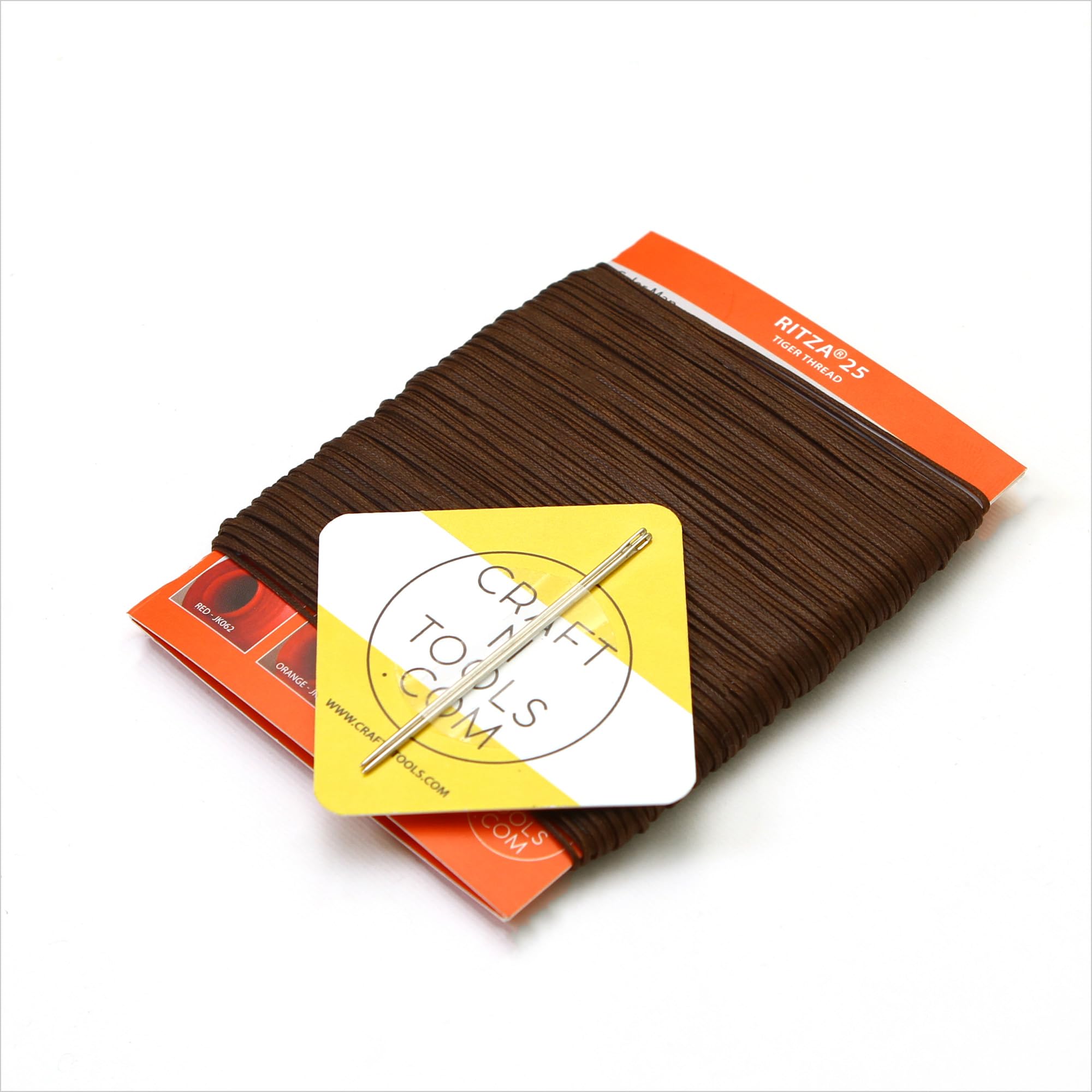 Ritza Tiger Thread - Mid Brown, 1.0mm, 50m Waxed Polyester Leather Craft Thread