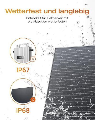 Kit solaire pour balcon EcoFlow STREAM, Micro-onduleur 800W relié au réseau, panneaux solaires PV 400W*2 avec 2 support de garde-corps, contrôle par application et WiFi, idéal pour balcons - 4