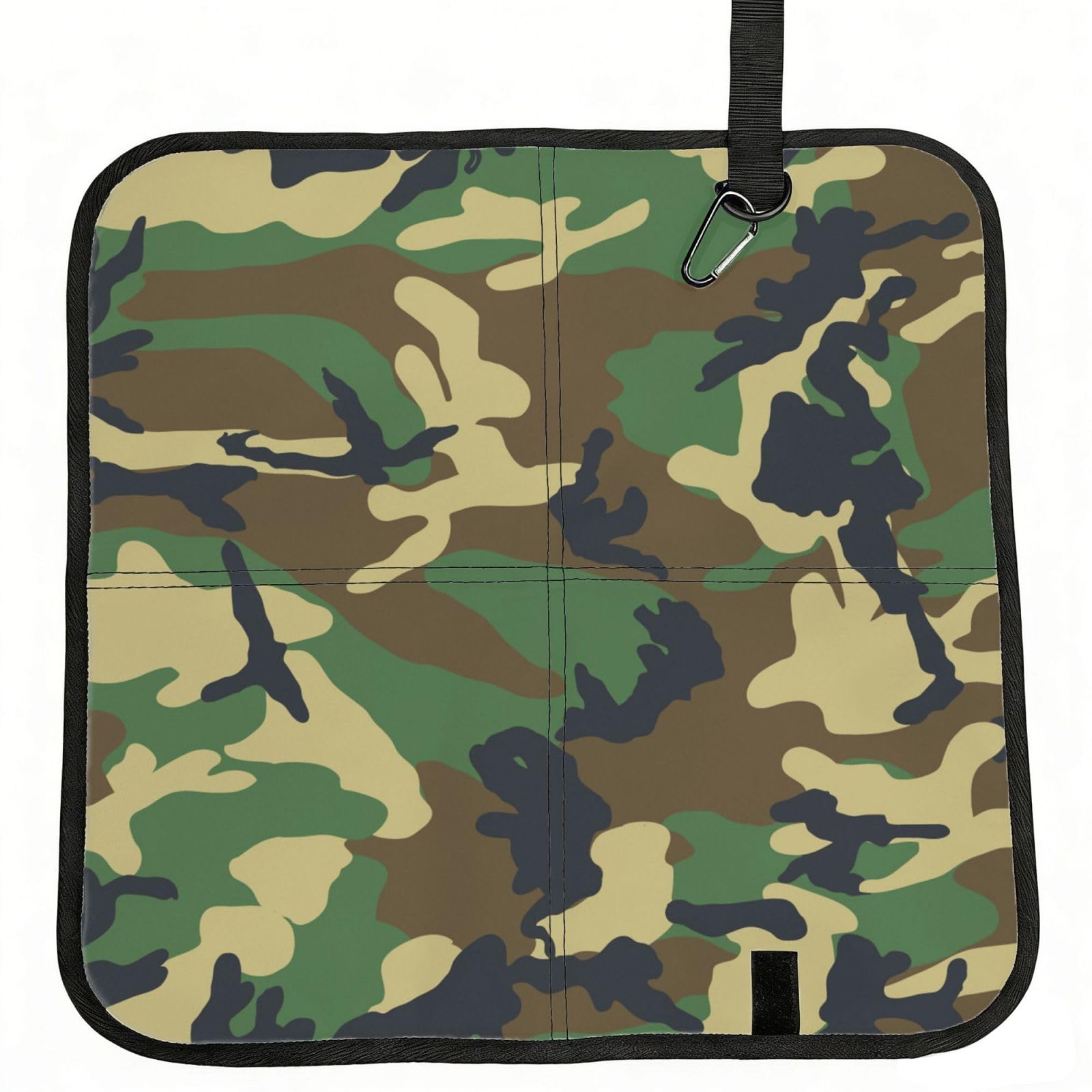 ERCgad Green Military Camo Print Foldable Seat Cushion Portable Chair Pad Lightweight Travel Outdoor Office Home