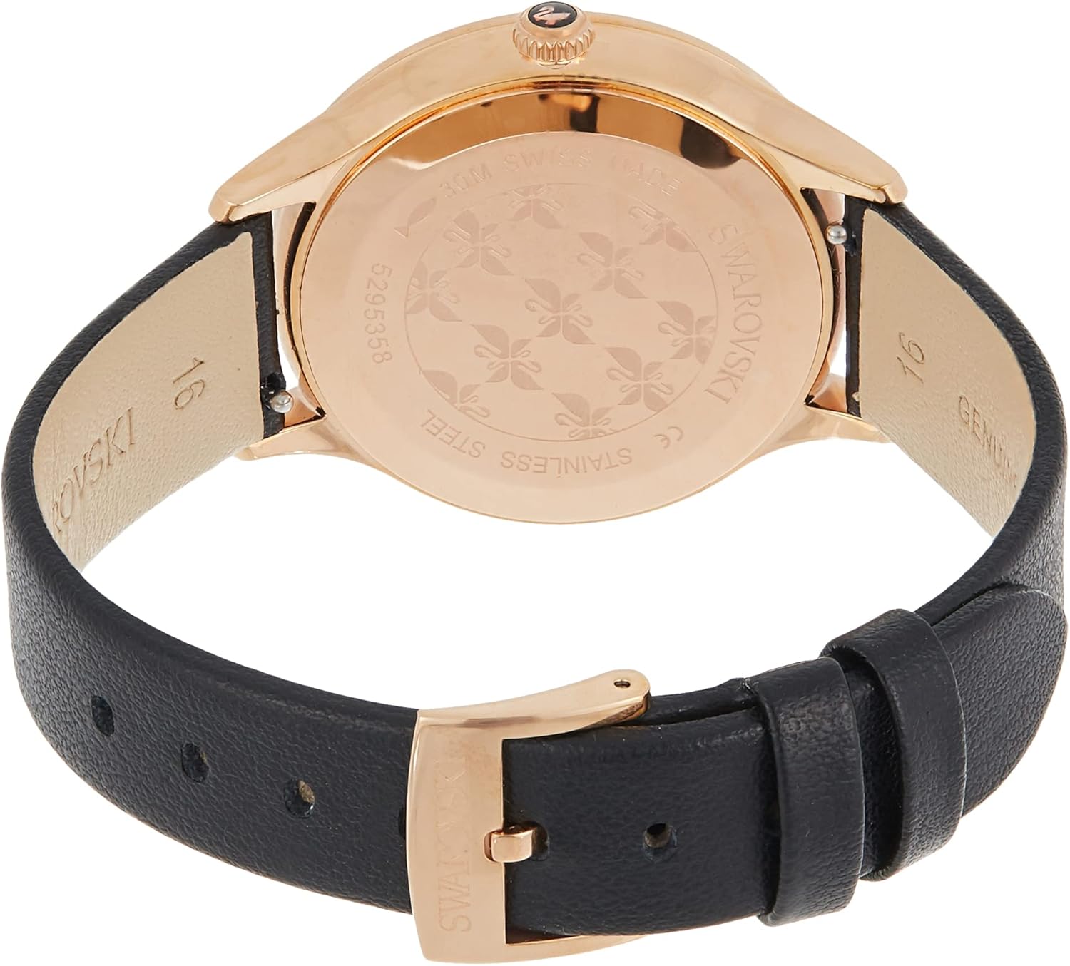 Swarovski Orologio Octea Nova, Cinturino in Pelle, PVD Oro Rosa, Nero Swarovski Orologio Octea Nova, Cinturino in Pelle, PVD Oro Rosa, Nero