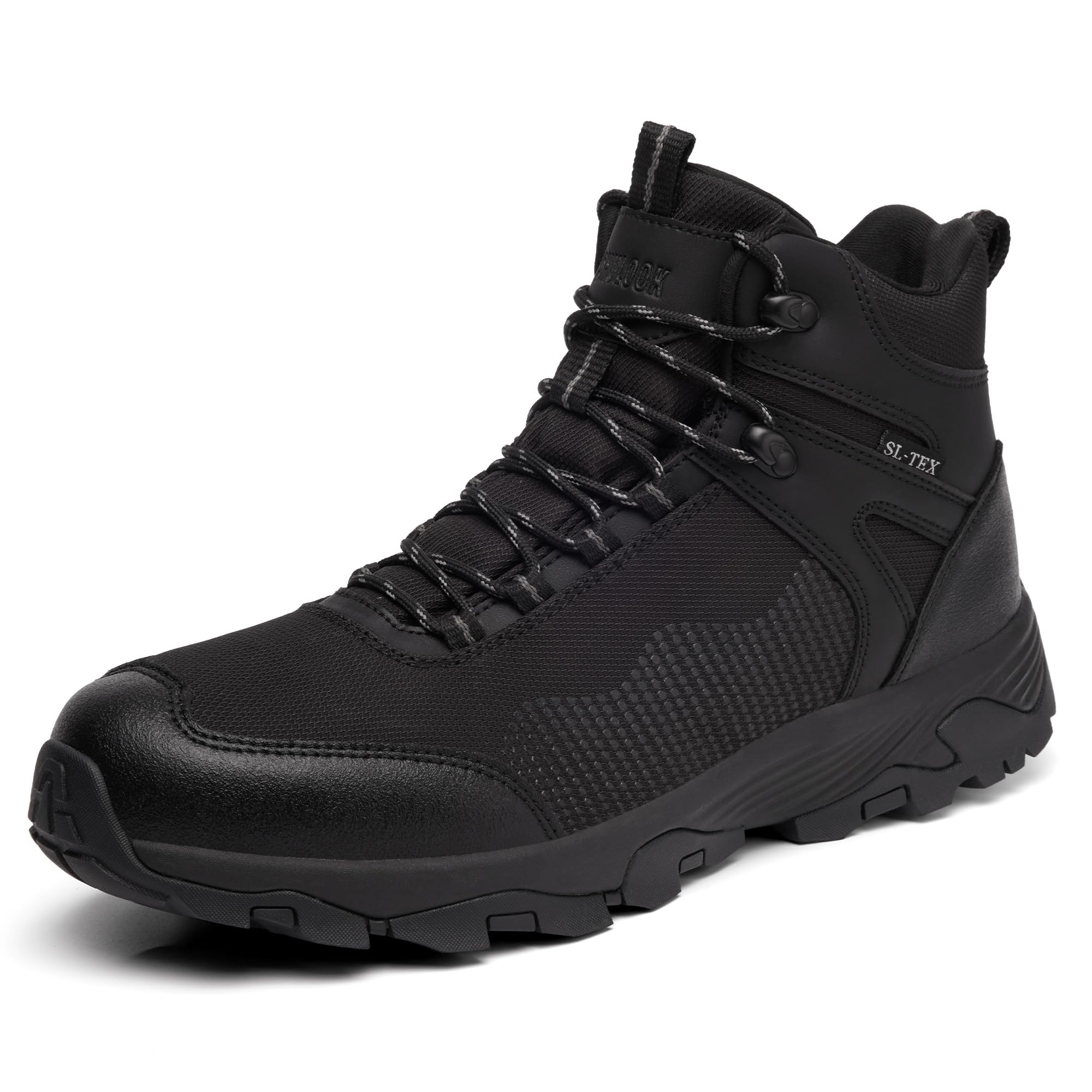 SHULOOK Men's Waterproof Hiking Boots, Lightweight Breathable Outdoor Shoes