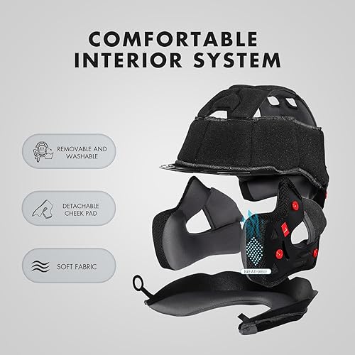 Miniatura 4 de TRIANGLE Cascos modulares de motocicleta, casco de cara completa, doble visera abatible para adultos, hombres y mujeres, aprobado por DOT