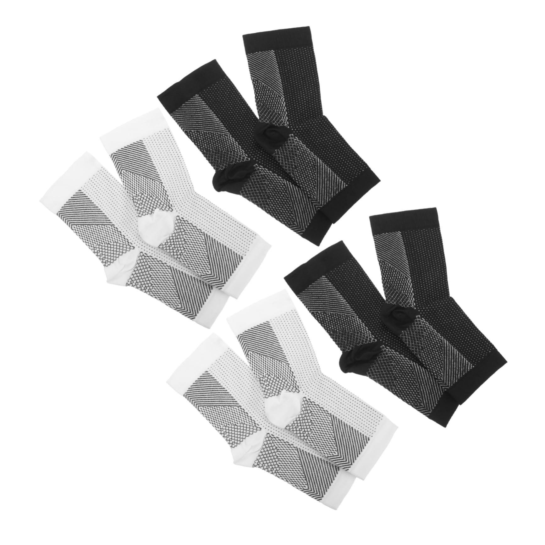 FRCOLOR 4 Pairs Compression Socks for Women Ankle Support for Women Toeless Ankle Sleeves Sports Pressure Socks Plantar Braces
