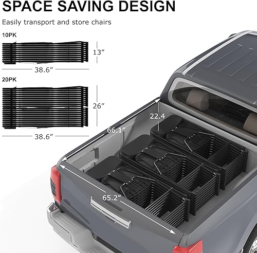 Miniatura 5 de Paquete de 10 sillas plegables negras, sillas plegables de fiesta, silla plegable de plástico para exteriores, asiento comercial apilable para