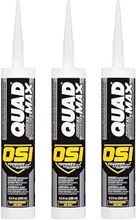 3 Pack OSI Sealants 9.5 oz Quad Max Window, Door and Siding Sealant, White