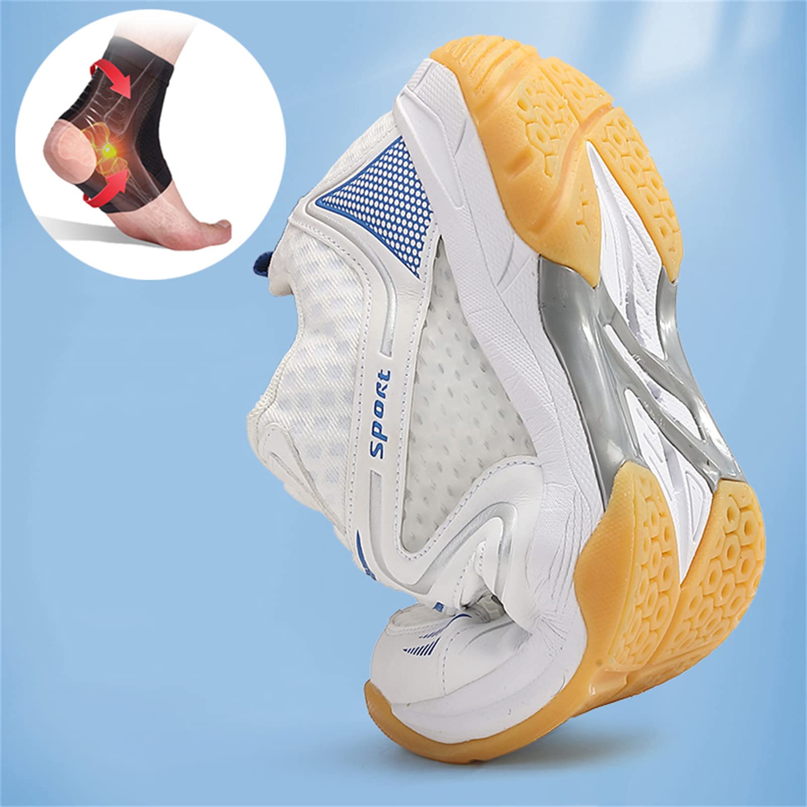 Męskie buty do badmintona Lekkie buty halowe Unisex Antypoślizgowy bufor Oddychający na co dzień