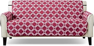 PETCUTE Housse de canapé Housse Fauteuil Antidérapant Protège Canapé Protecteur de canapé pour Animaux de Compagnie (Vin Rouge,3 Places)