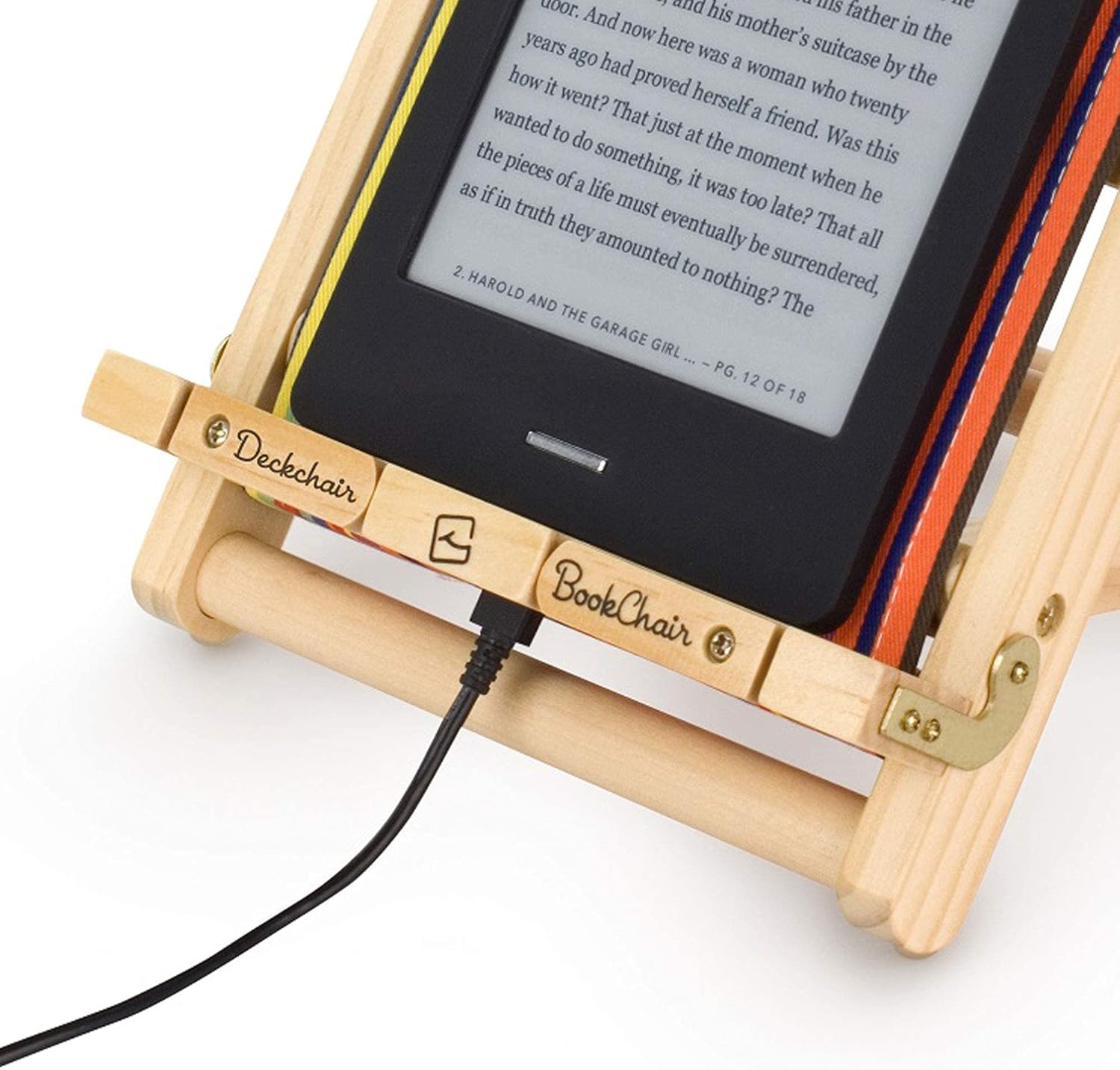 Gifts for Readers & Writers Book Stand Holders Wood Ipad Stand Multistripe, Stylish Wooden Book Holders for Reading Hands Free, Compact and Portable Wooden Cookbook Stands, Textbook Holder