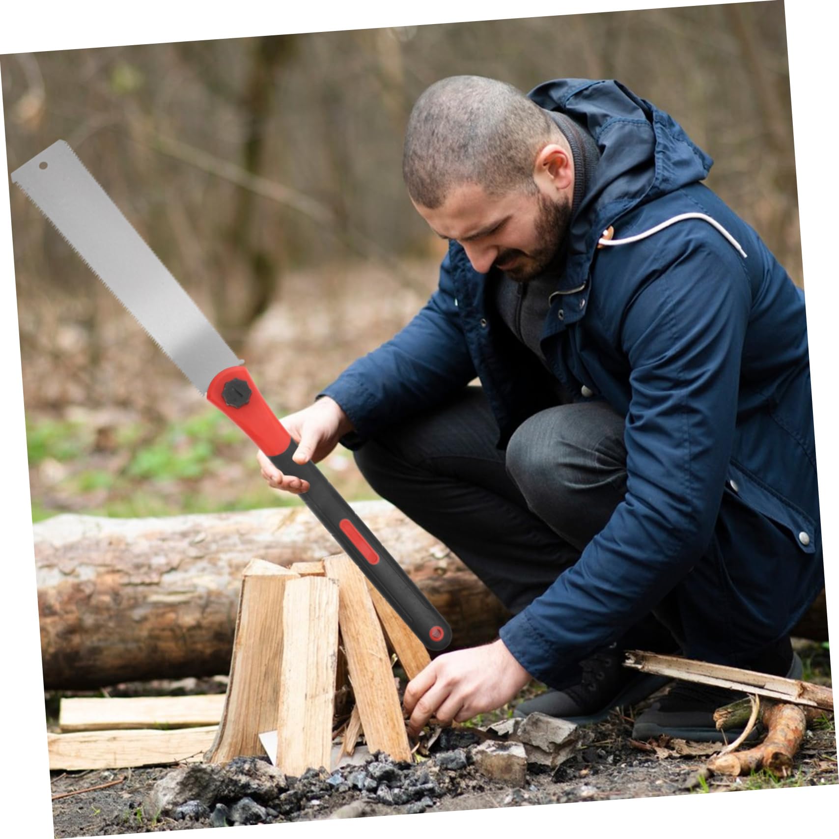 Angoily Seghetto a Doppio Taglio per Lavorazione del Legno, Denti Fini Sk5, Impugnatura Pp, Taglio Preciso e Portatile per Falegnameria e Fai da Te