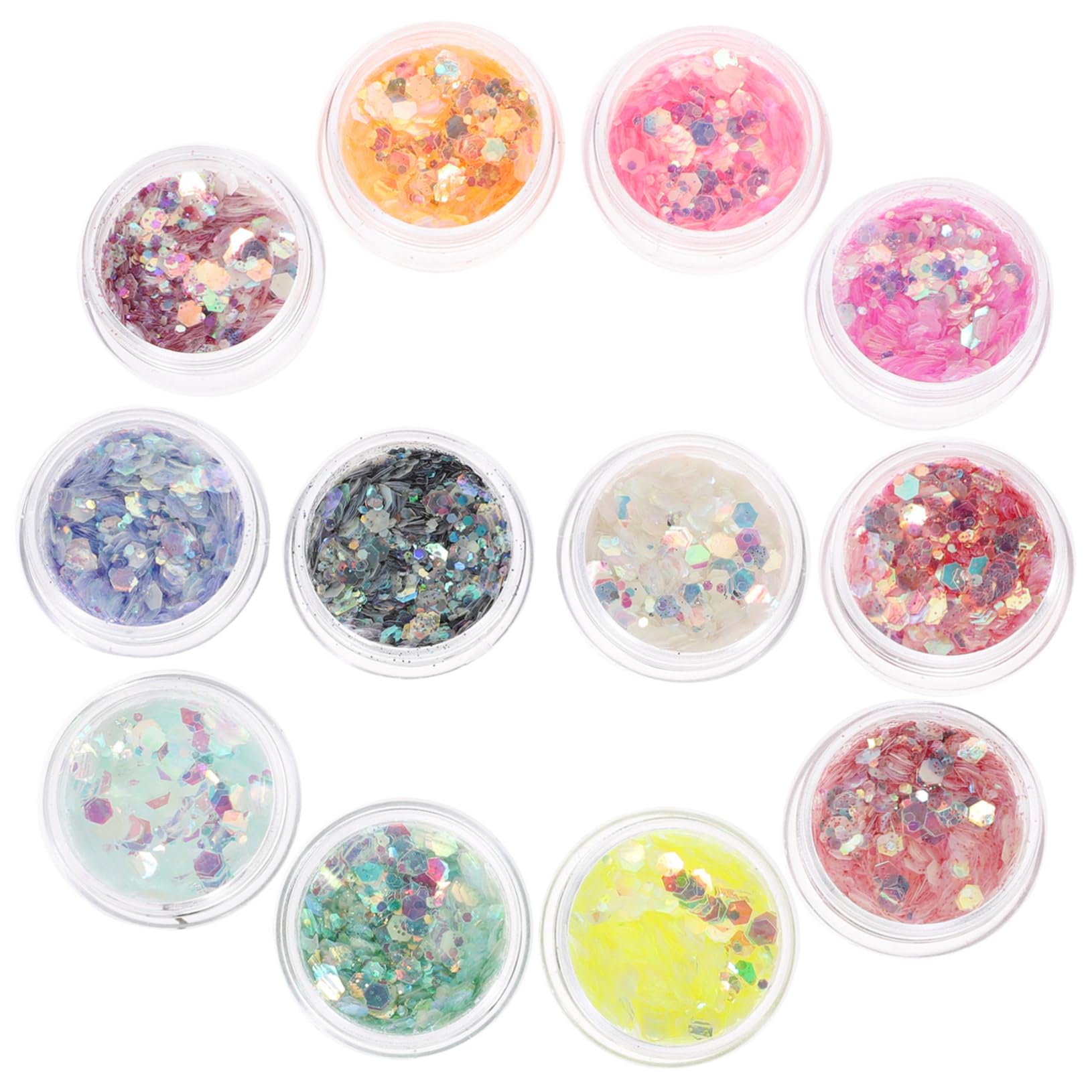 minkissy Luminous Sequins 12 Neon Face Body Glitter Gel Glitter Highlighter for Makeup Hair Nails Party Decorations