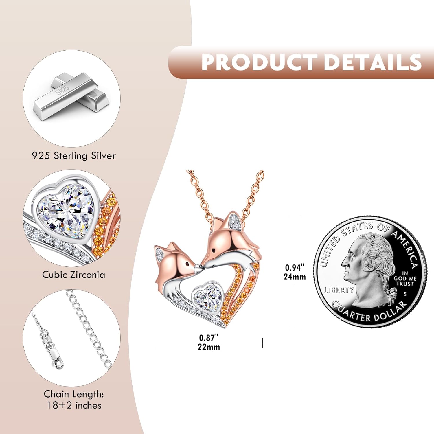 Dreamboat Animal Necklace for Women Mother Necklace Sterling Silver Family Animal Mother Day Jewelry for Mom - Image 6