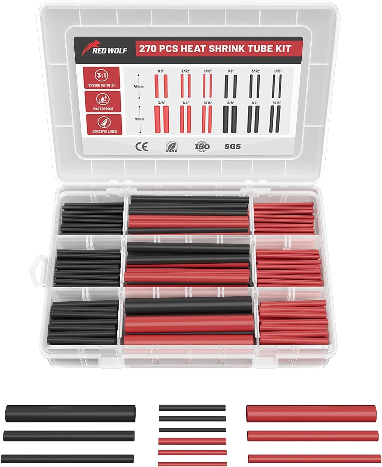 3m Tubi termorestringenti con Adesivo 3:1 9 -> 3mm