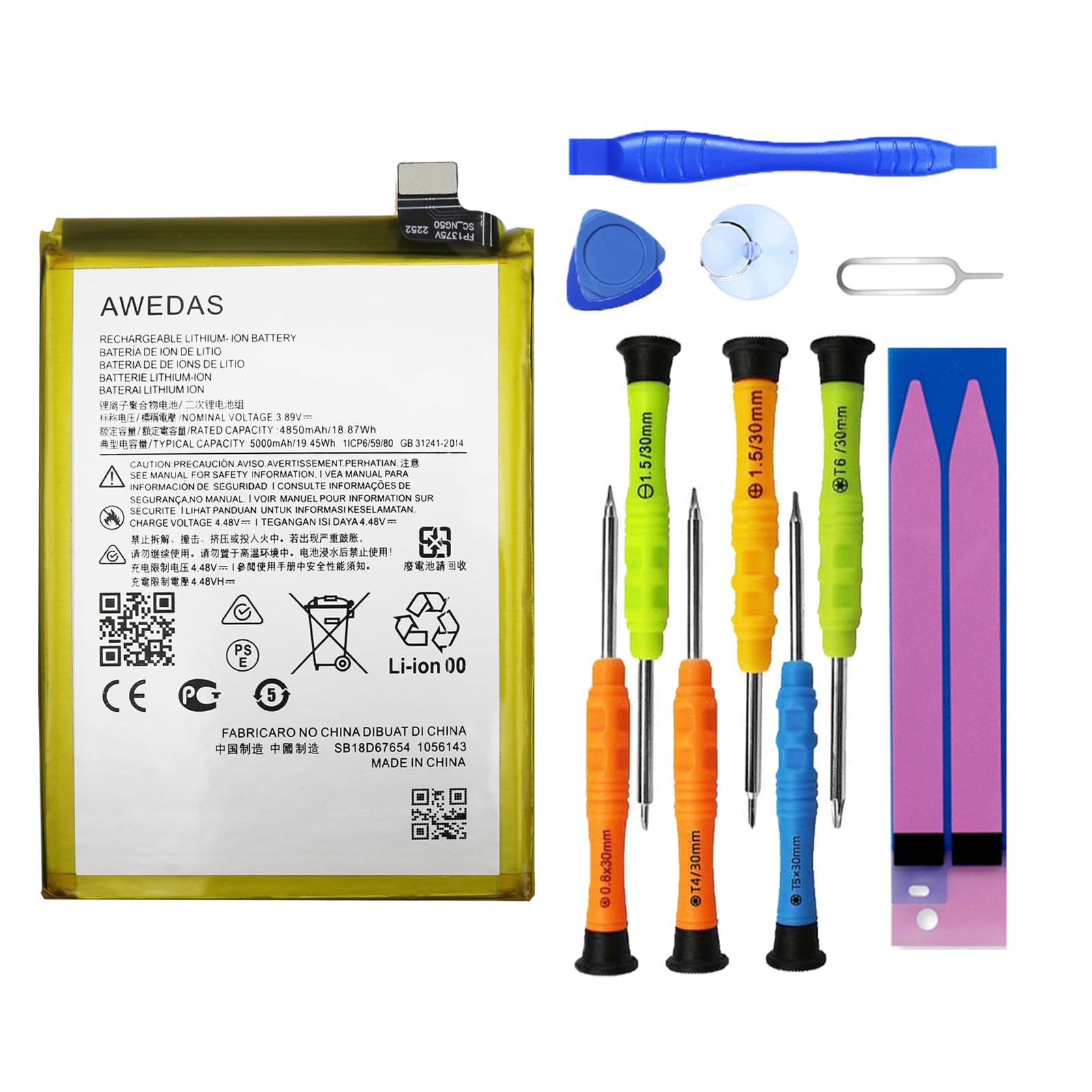 AWEDAS Replacement Battery for G Stylus 5G 2023 Compatible for Motorola Moto G Stylus 5G 2023 XT2315-1 XT2317-2 XT2317-3 Battery and Tool Kits