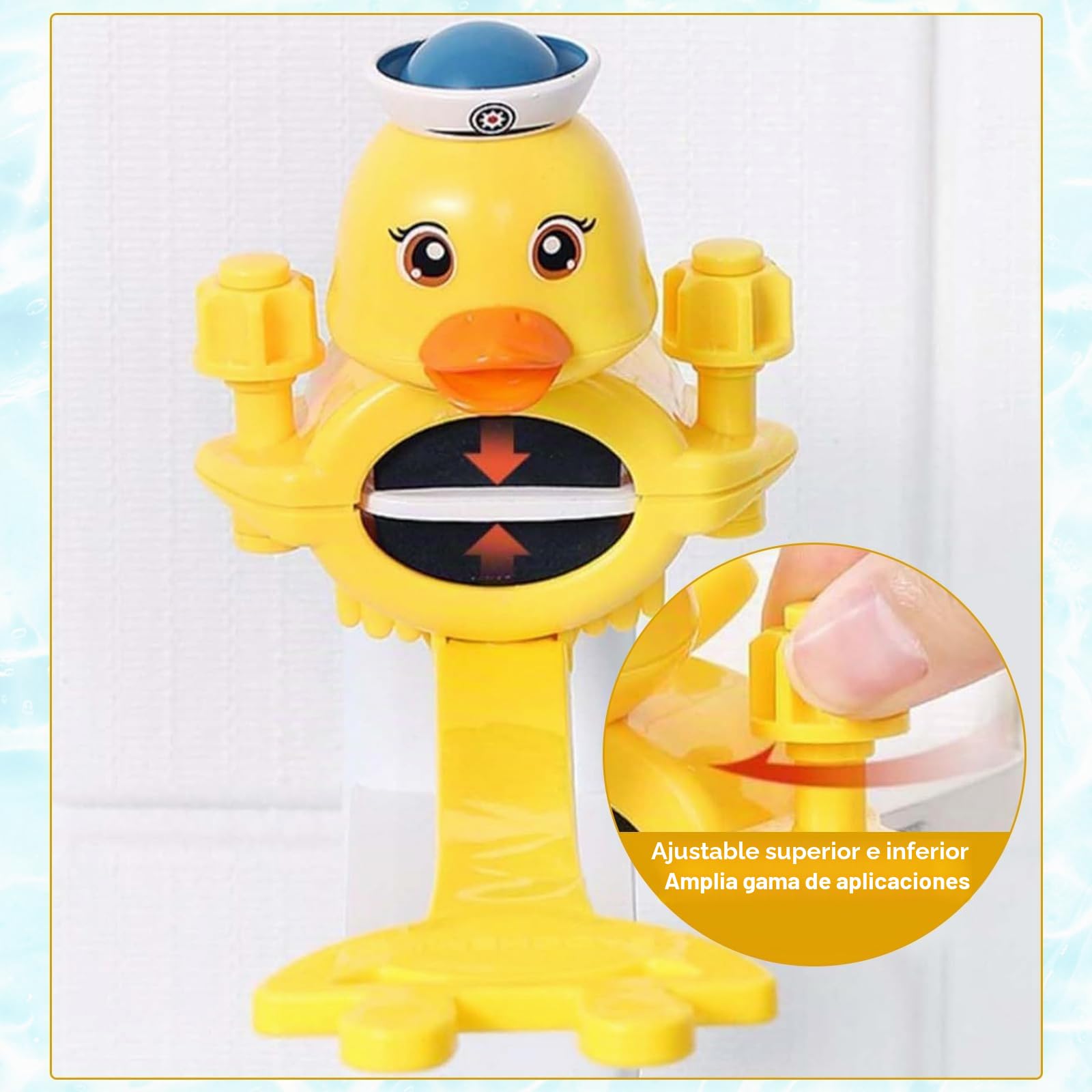 Extensor Grifo Lavabo para Niños 1 pieza extensor de grifo de dibujos animados Alargador Grifo Diseño en Forma de Pato Ajustable más Conveniente para que los Niños Pequeños se Laven las Manos