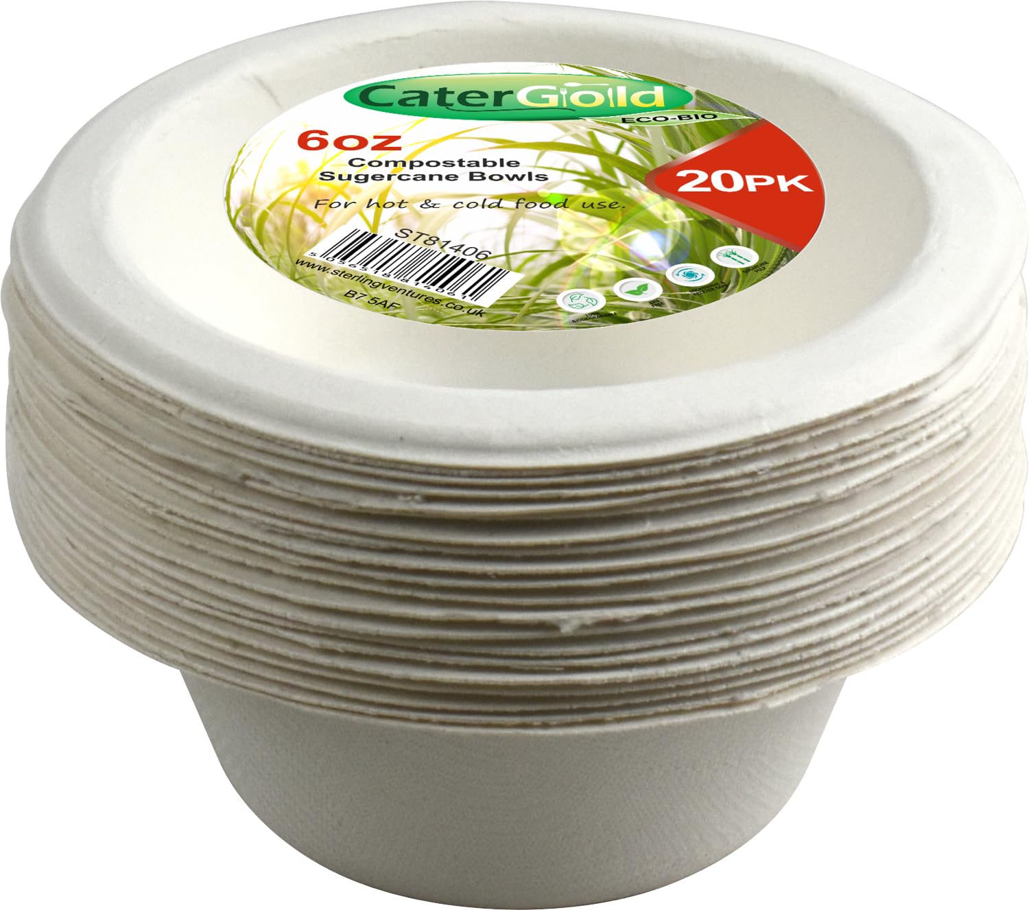 CaterCo Bagasse Sugarcane 12oz / 340ml Bowls - Strong, Disposable, Biodegradable, Compostable Eco-Friendly White Paper Bowl For Soup, Salad, Dessert, Party, BBQ - 12oz Bowls - 200 Pack - View #12
