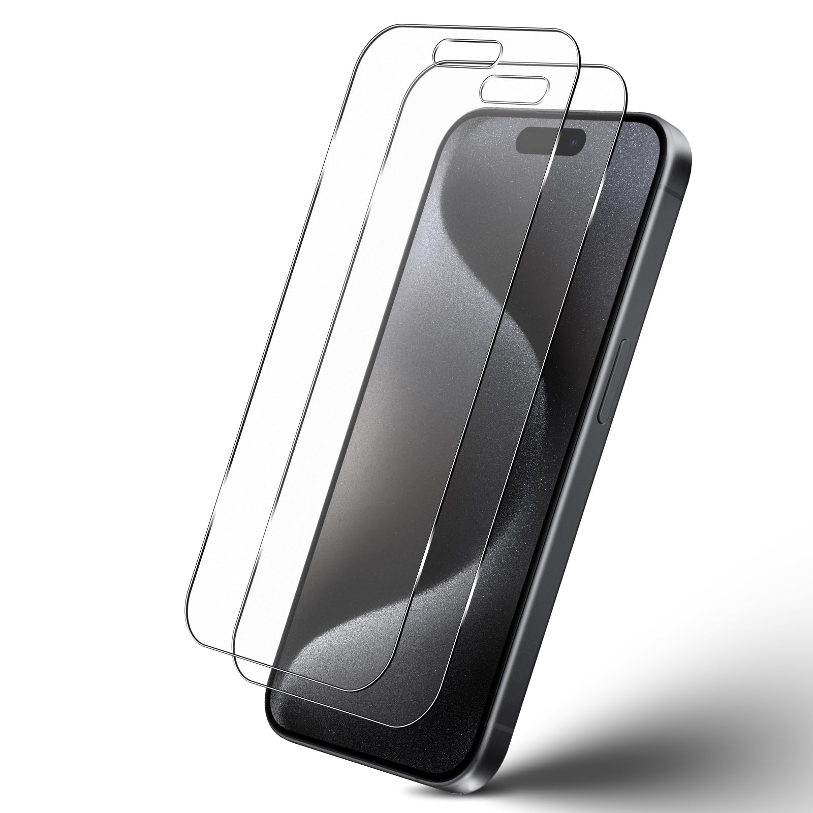 2 Piezas Protector Pantalla Mate para iPhone 15 Pro Max, Antirreflejos Antihuellas Cristal Vidrio Templado Mate, Dureza 9H Screen Protector, Antiarañazos Pelicula, Fácil de Instalar