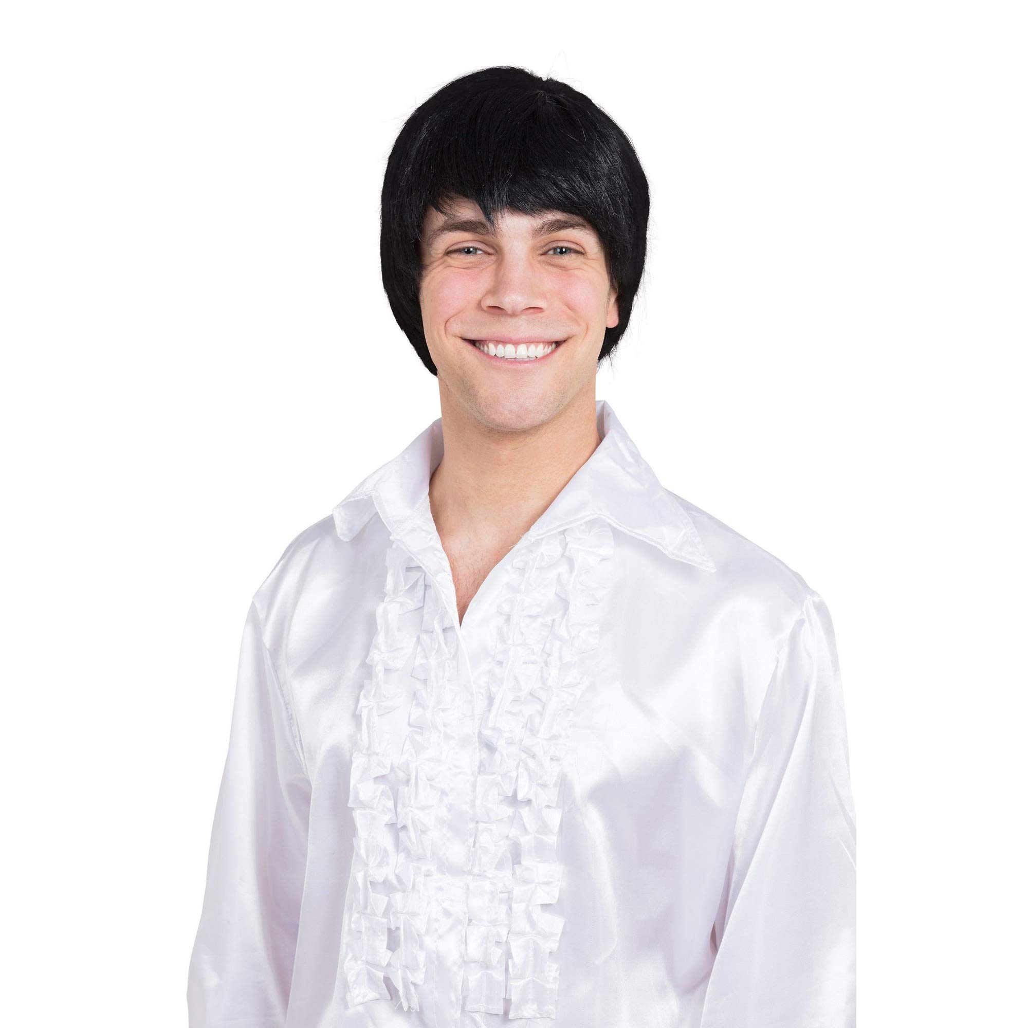 Black Male Wig (1 Pc.) - Comfortable & Authentic Design, Perfect for Everyday Wear, Cosplay, 1960s Themed Parties, Music Festivals, & More Halloween Halloween