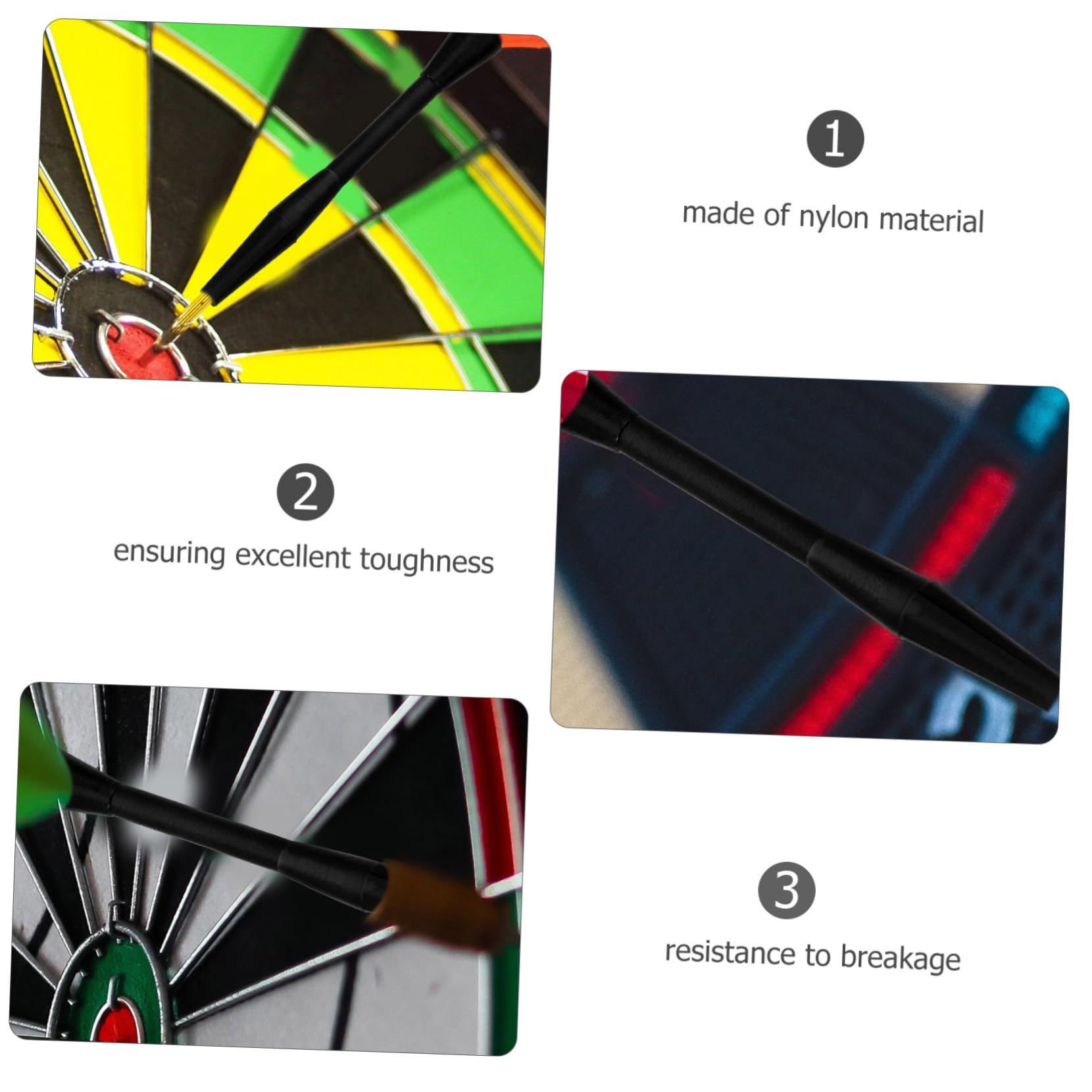 ibasenice 3sets Nylon Shafts Threaded Shafts for Steel Tip Enhance Accuracy Stability () 50pcs*3