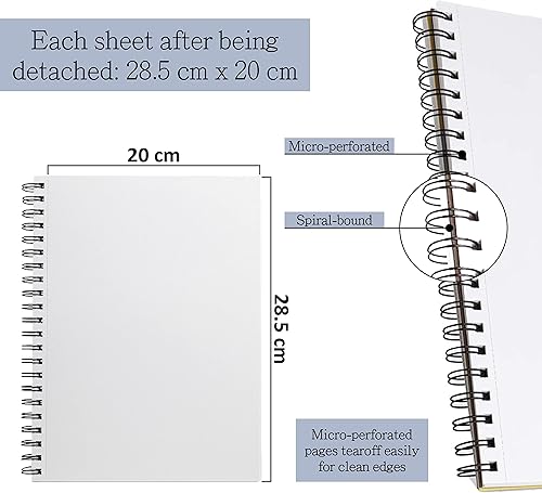 Miniatura 3 de Elan Papel de acuarela A4, papel de acuarela italiano 100% algodón, 15 hojas de papel de 10.58 ozm, cuaderno de bocetos de acuarela A4, papel de