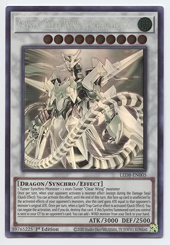 Dragón sincronizado de ala cristalina - LED8-EN005 - Ghost Rare - 1ª edición