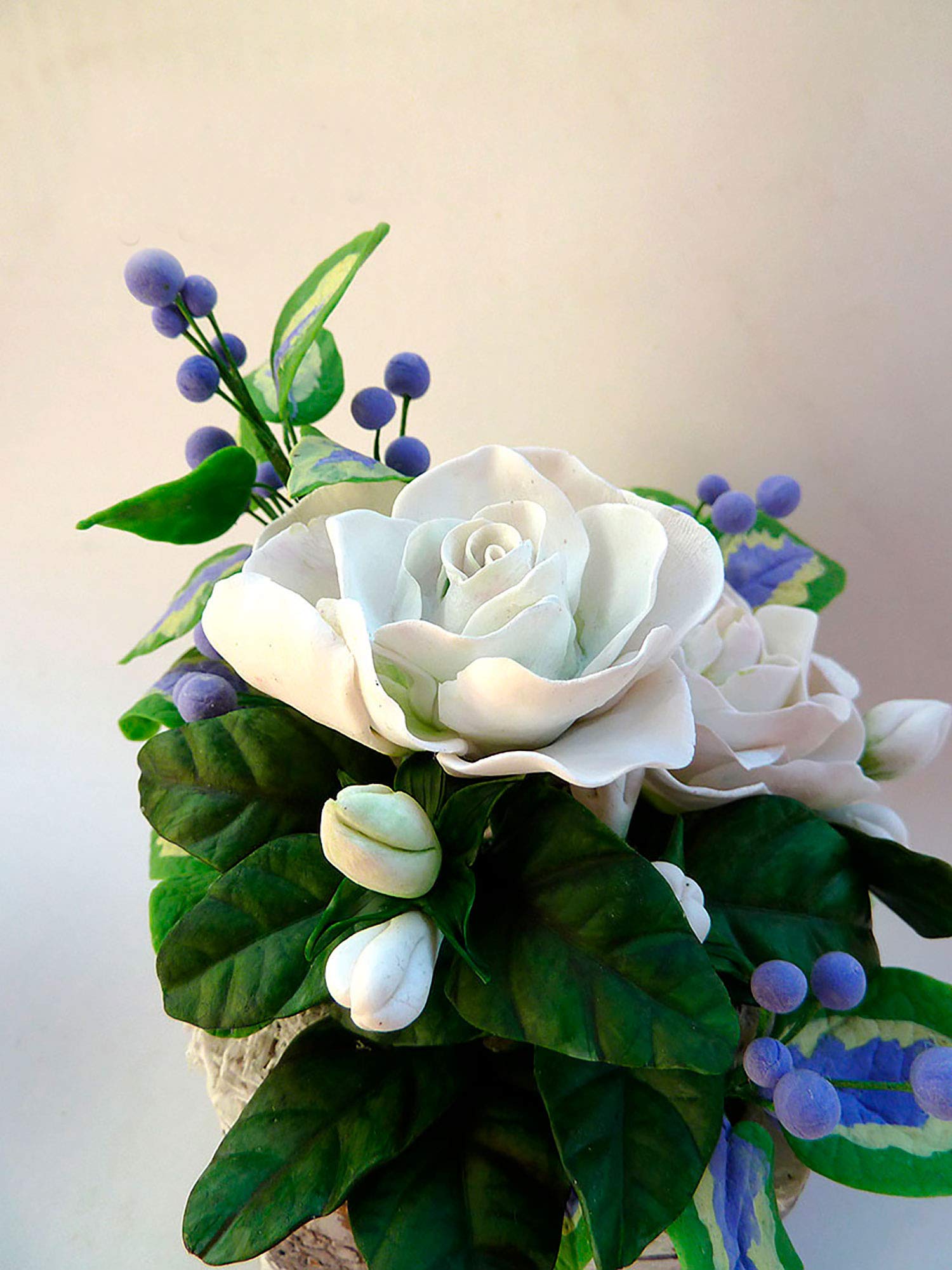 Flores de Porcelana Rusa Miniatura GARDENIAS Home Decor Regalo - Hand Made