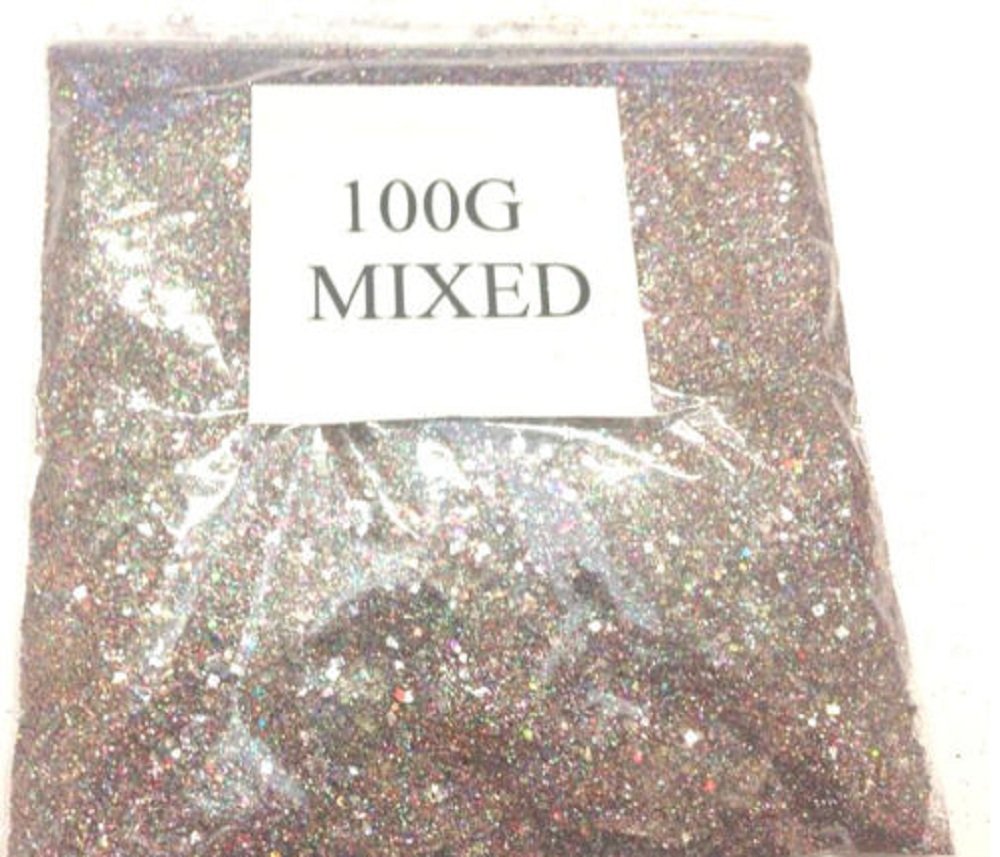 THEBEAUTYBOXBOUTIQUE 100G MIXED GLITTER NAIL ART CRAFT FLORISTRY WINE GLASS