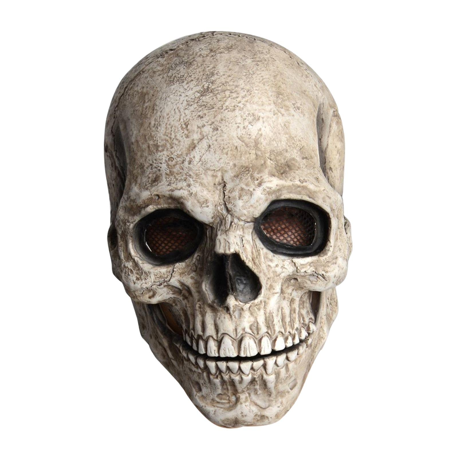 Skull Mask Movable Mouth Full Face Scary for Adult Masquerade Outdoor Gray|Clothing, Shoes & Accessories|Costumes, Reenactment, Theater|Accessories|Masks & Eye Masks-image-30