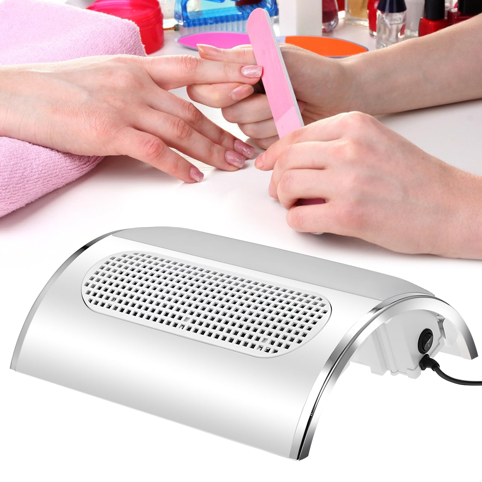 Aspirapolvere Per Unghie Ricaricabile 8800 MAh – Potente Ventola 700 Pa, Filtro Riutilizzabile, Supporto Pieghevole, Per Saloni E Manicure Fai Da Te