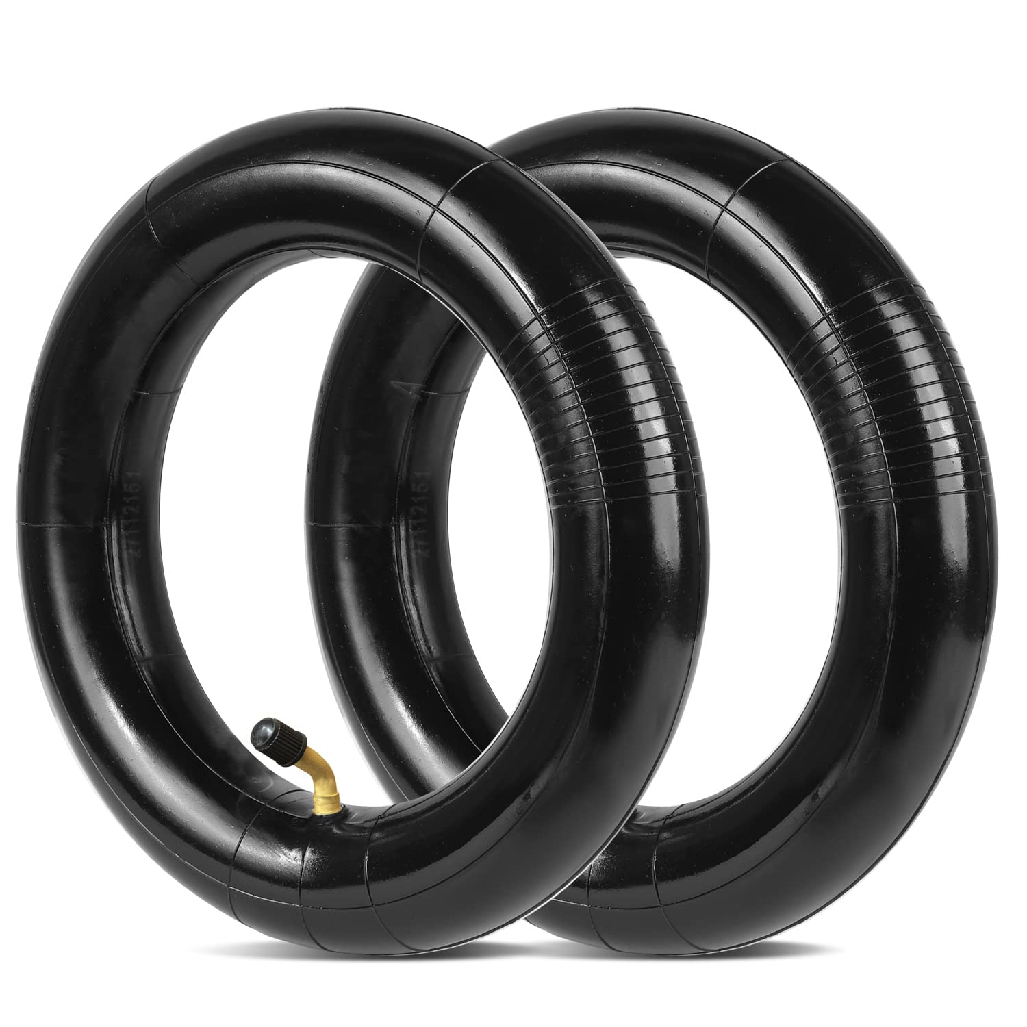 Heavy Duty 10x2.50 Inner Tube for Smart Self Balance Mobility Electric Scooter 36v 48v 400w 500w 800w Hub Motor Mijia M365 With CR202 Angled Stem 2 Packs