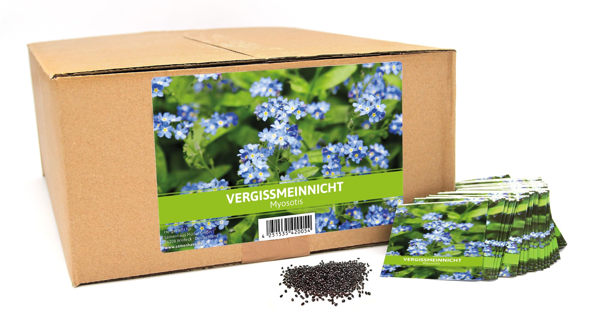 FLORTUS Vergissmeinnicht für Gastgeschenke (500 Tütchen) | Blumensamen perfekt als Dankeschön Geschenke, Werbegeschenke & Gastgeschenke Hochzeit