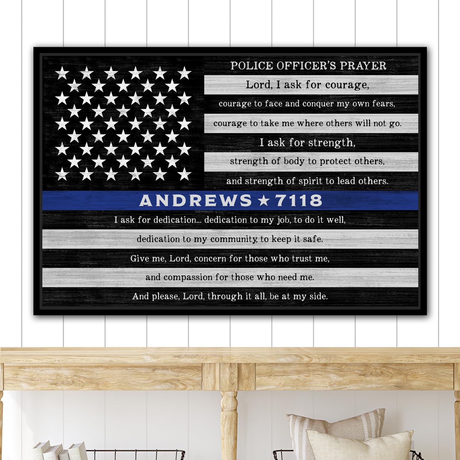 Pretty Perfect Studio Custom Police Canvas