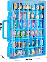 Vista 2 de FULLCASE Funda compatible con 5 Surprise for Mini Brands Toys Series 1-4, almacenamiento de cápsulas misteriosas, para colección Mini Mart Azul
