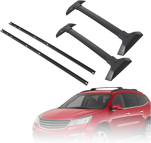 Barra transversal de techo y riel lateral compatible con HECASA para Chevy Chevrolet Traverse 2009-2017 LSLTLTZ, reemplazo para 19244268 (Set)