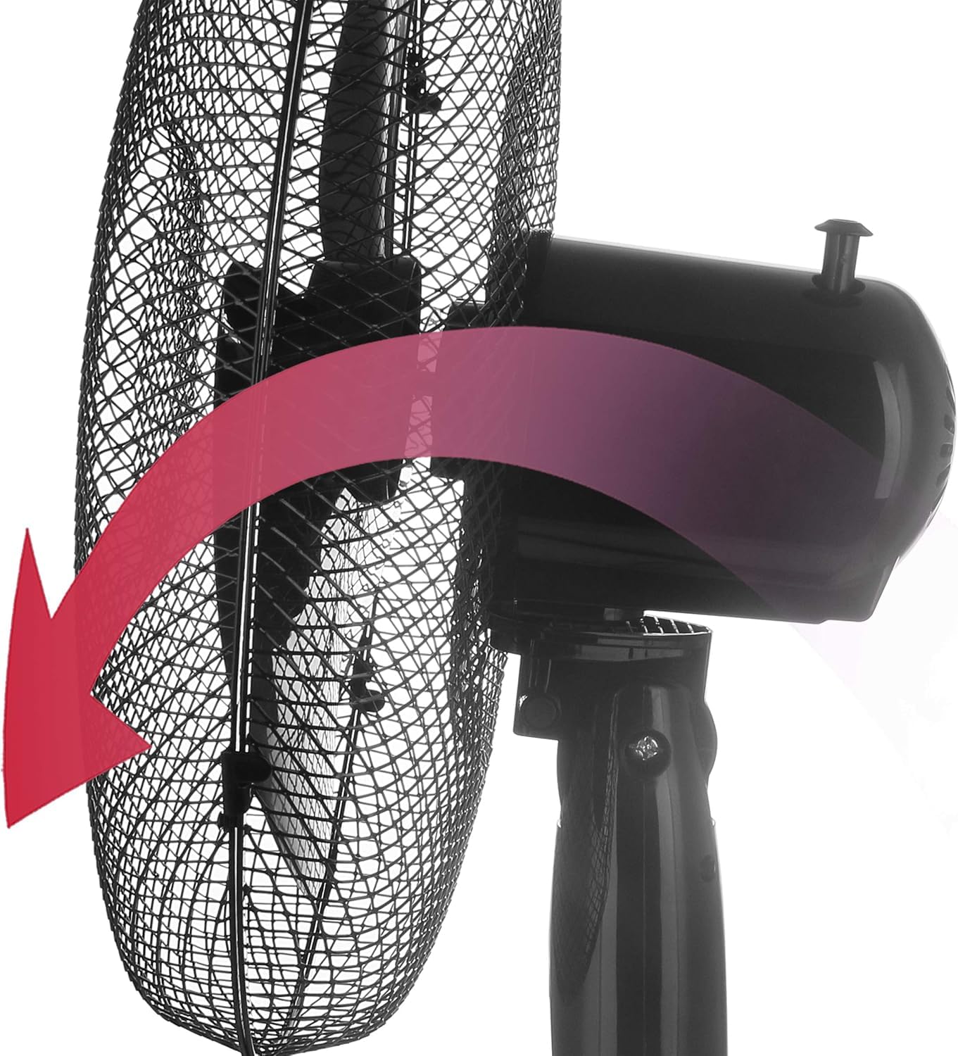briebe Ventilador de Pie Silencioso con Mando a Distancia, 40cm, Temporizador, Oscilante, 3 Modos Funcionamiento, 3 Velocidades, Regulable Altura 100-125cm, Negro