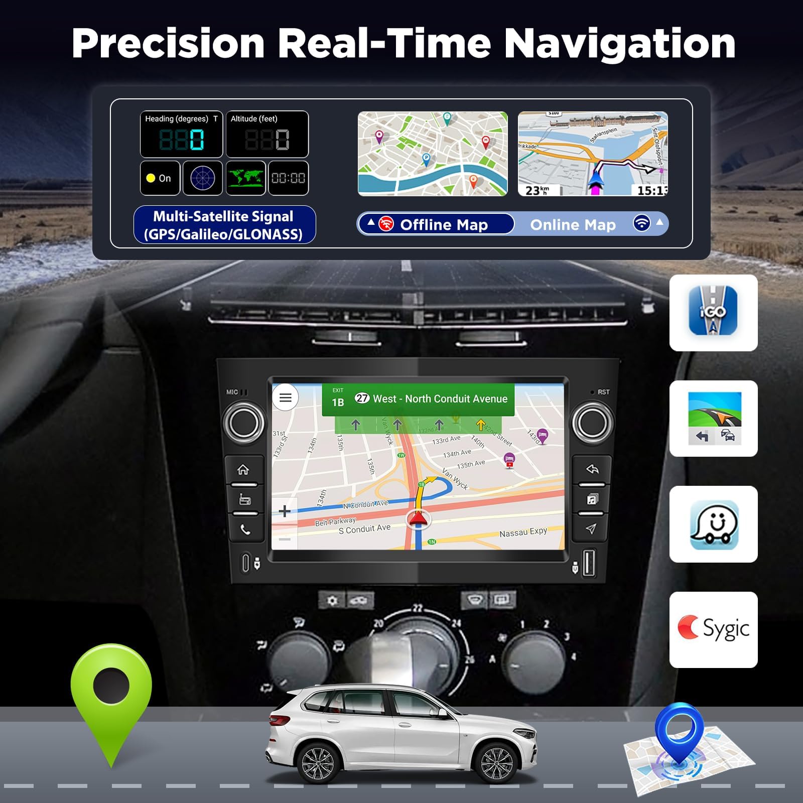 [4+64G] Radio Android per Opel Corsa Astra Zafira Meriva Vivaro Combo Tigra TwinTop: 7 Pollici IPS Touchscreen AAA con Carplay Wireless e Android Auto, 5G/WiFi, GPS + Telecamera di Retromarcia